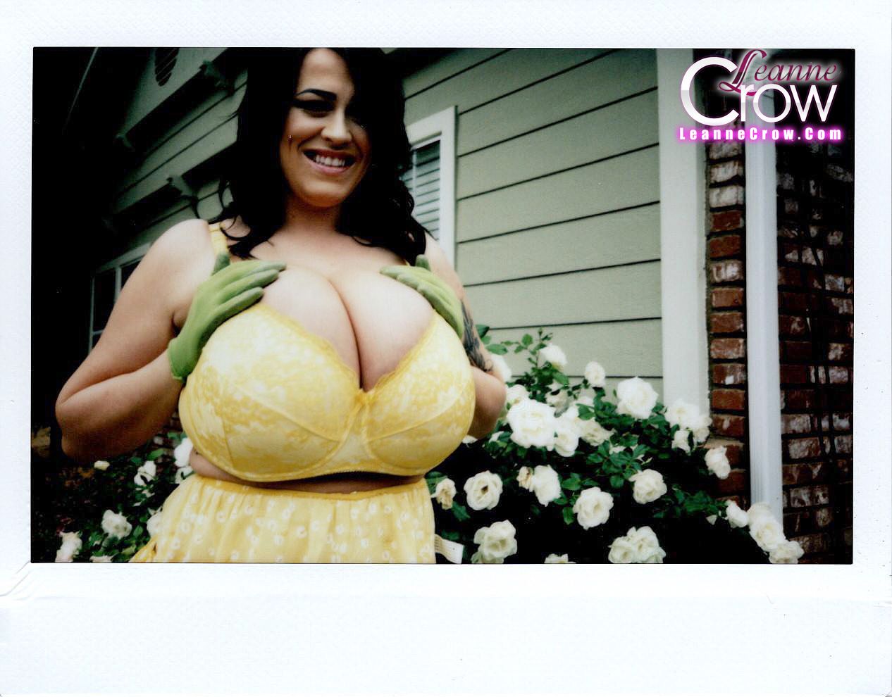 Leanne Crow Polaroid Shoots With Her Gigantic Boobs in Focus