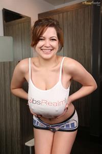 Tessa-Fowler Sexy on Her Boobs Realm Tank Top