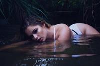 Hot sexy curvy lingerie model