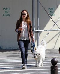 Olivia Wilde walking her dog in New York City - April 24, 2013 