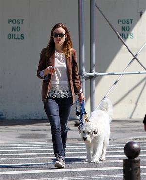 Olivia Wilde walking her dog in New York City - April 24, 2013 