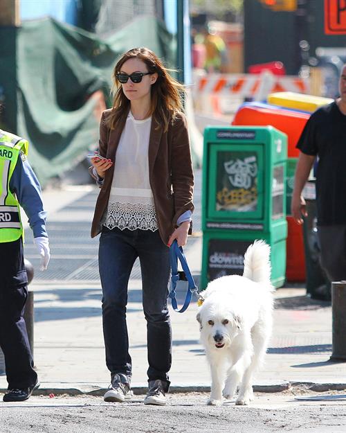 Olivia Wilde walking her dog in New York City - April 24, 2013 