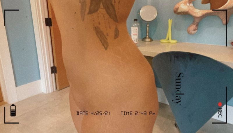 Demi Lovato nude new photo showing off her body nearby showing her pussy but showing that she is shaved.