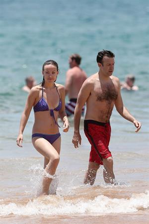 Olivia Wilde on the beach and in the water in Hawaii - May 26, 2013 