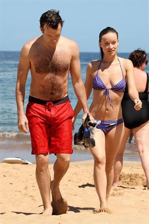 Olivia Wilde on the beach and in the water in Hawaii - May 26, 2013 