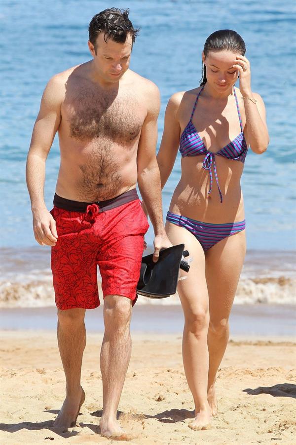 Olivia Wilde on the beach and in the water in Hawaii - May 26, 2013 