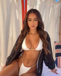 Sher Suarez white bikini