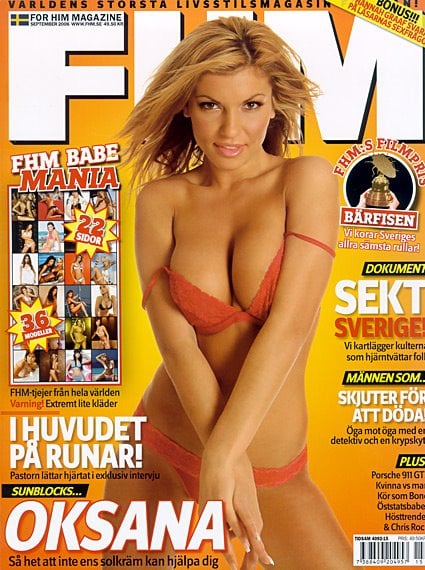 Oksana Andersson in lingerie