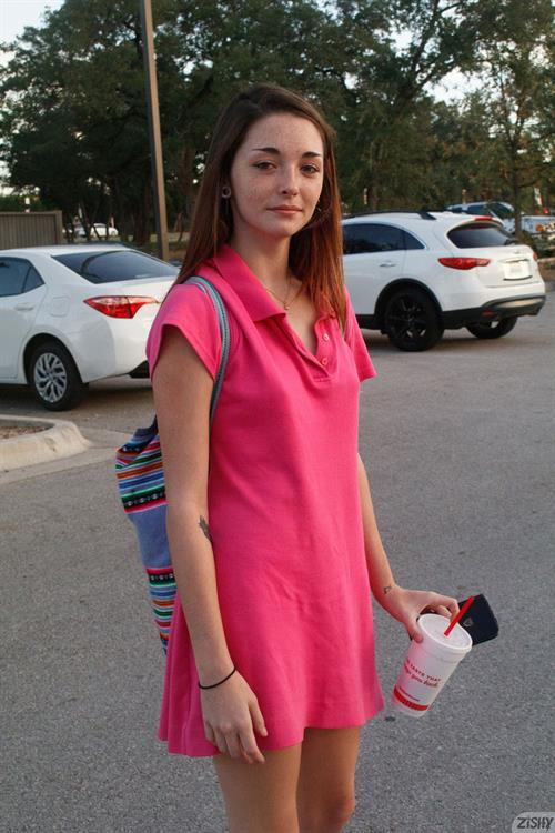 Hannah Tarley Teasing in a Diner