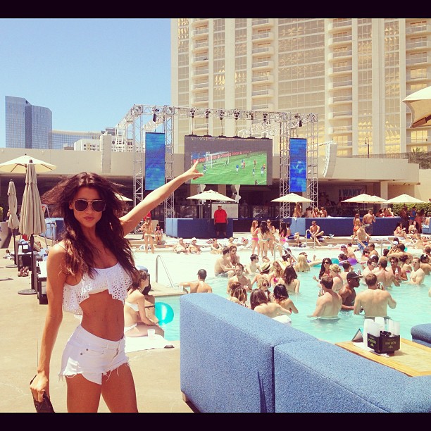 Jacqueline MacInnes Wood in a bikini