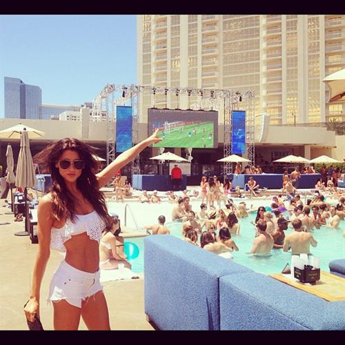 Jacqueline MacInnes Wood in a bikini