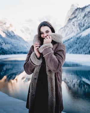 Model Sarah Mühleder, in different settings and shots