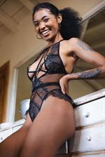 Oiled Barbie in Lace Lingerie