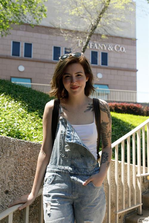 Maggie O Shannon in a Black Lace Bodysuit