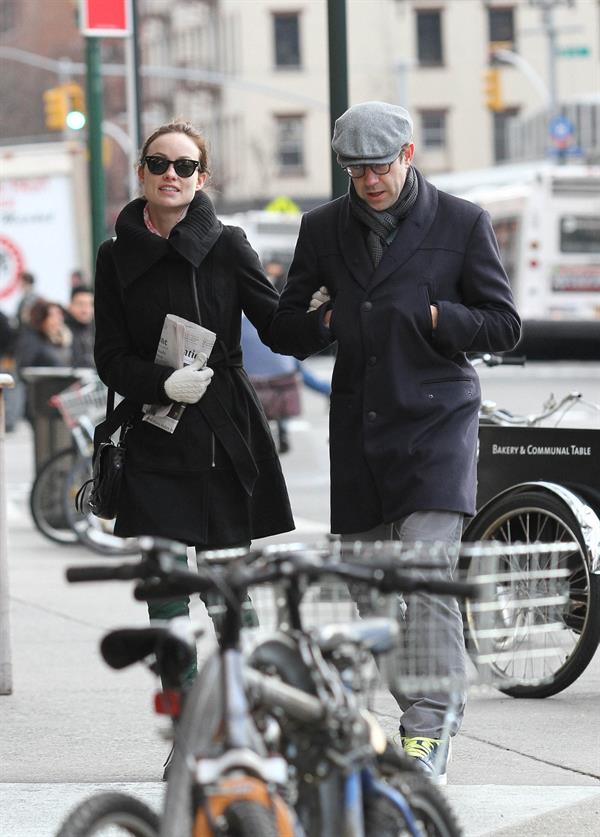 Olivia Wilde out walking in New York City on February 20, 2013