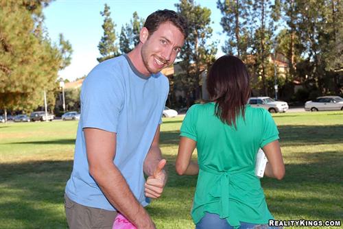 Dollce was and is a BOMBSHELL. I am so glad we ran in to her. She has some great BREASTS. I almost didn’t want her to tease us. I just wanted to rip her blouse right there and then at the park. But I kept my cool. We took her back to the house and gave this student a few lessons of our own.
Dollce is on her back with her skirt up around her waist and her panties pulled to the side. Her man, a well- hung white dude, has his cock in her pussy and he`s giving it to her hard. He`s really fucking her good, as the moans streaming from her mouth indicate.
This sultry Latina babe with her massive 34DD jugs and an incredible ass says that sucking dick is her favorite bedroom activity. My Dearest Dollce, she doesn’t just give head, she gives an experience. A ton of head and hand movement with a lot of tongue action as well. These are the key to her oral ability! Also, she has the greatest big jugs for amazing tit worship along with awesome titty fucking. Watch out how aggressive she is! I especi