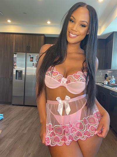 August Skye in lingerie