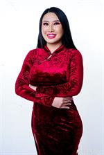 Suki Sin in hot red lingerie