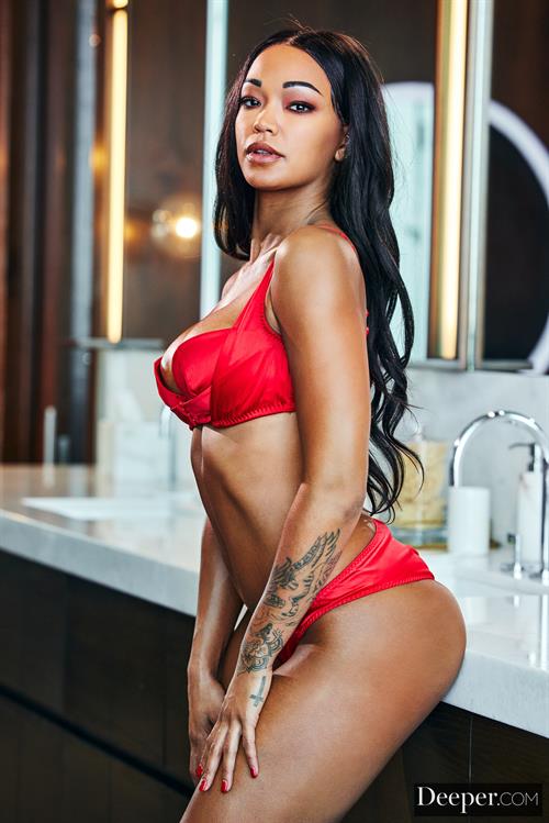 Harley Dean in lingerie