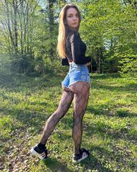 Christina Caravana in Daisy Dukes