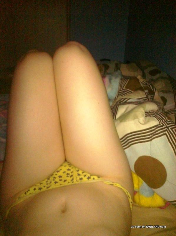 Anonymous in lingerie taking a selfie