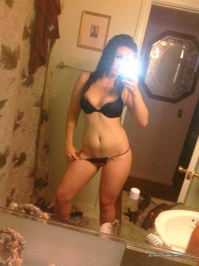 Anonymous in lingerie taking a selfie