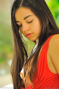 Nadine sexy in a summer dress