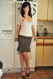 Tasha plays in the kitchen