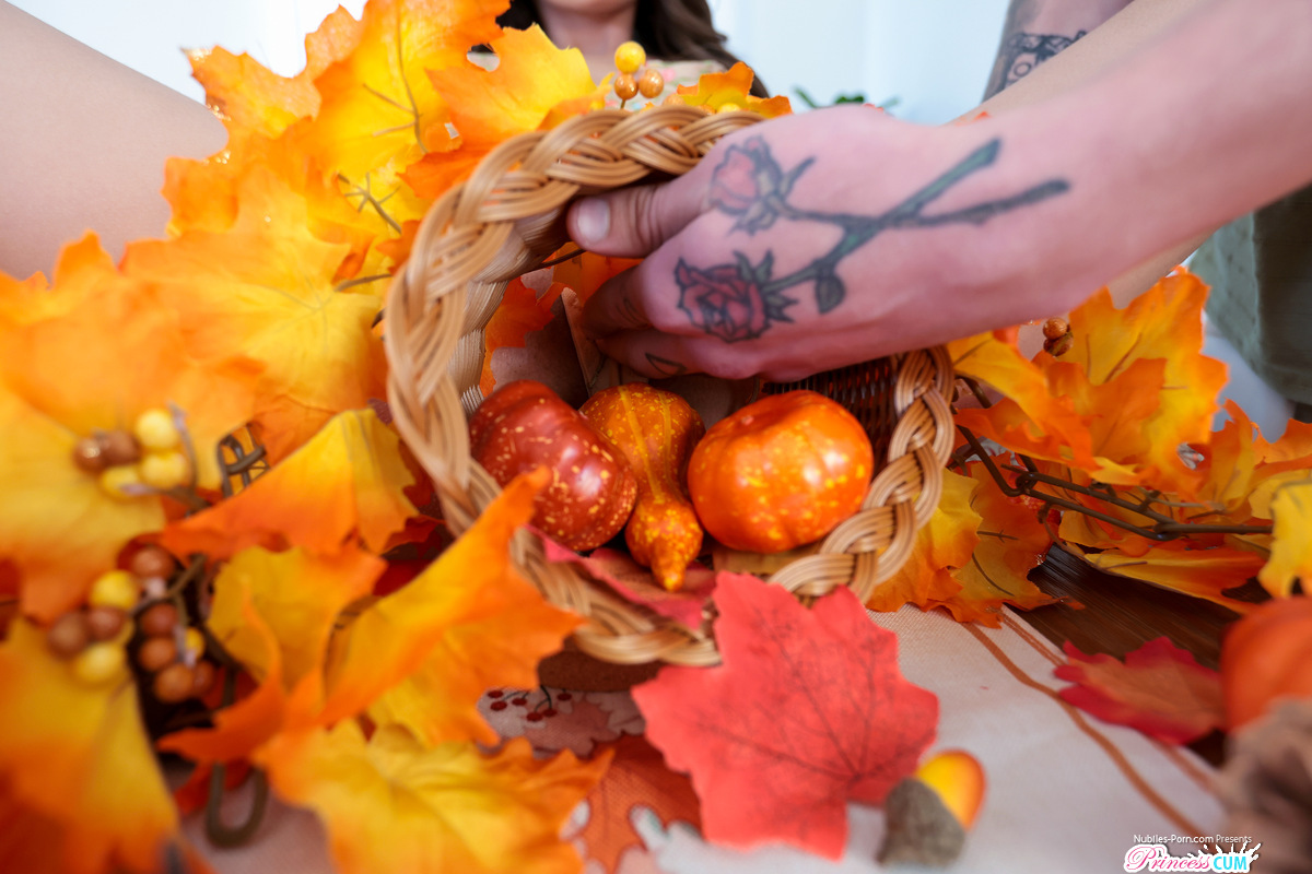 Serena Hill wants to get stuffed like a Thanksgiving turkey so she seduces her stepbrother with a sexy cornucopia