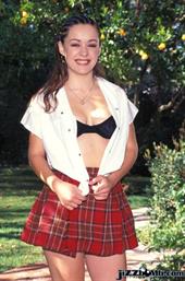 Mesha stripping out of school girl uniform