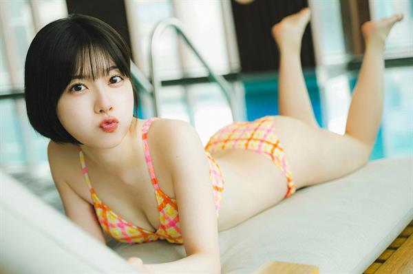 Karin Isobe in a bikini