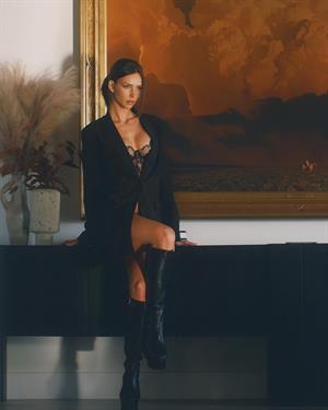 Black boots and Black lingerie
