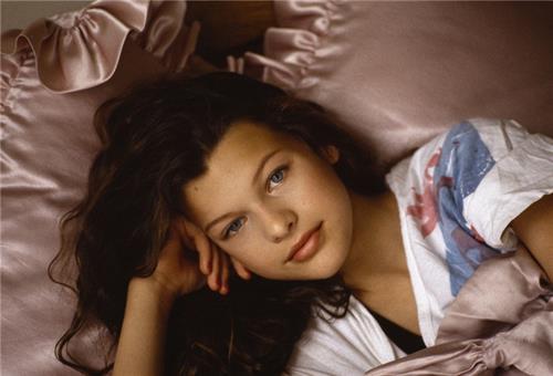 Milla Jovovich in a bikini