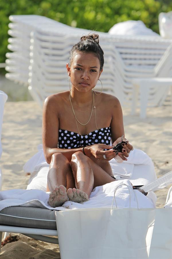 Karrueche Tran in a bikini