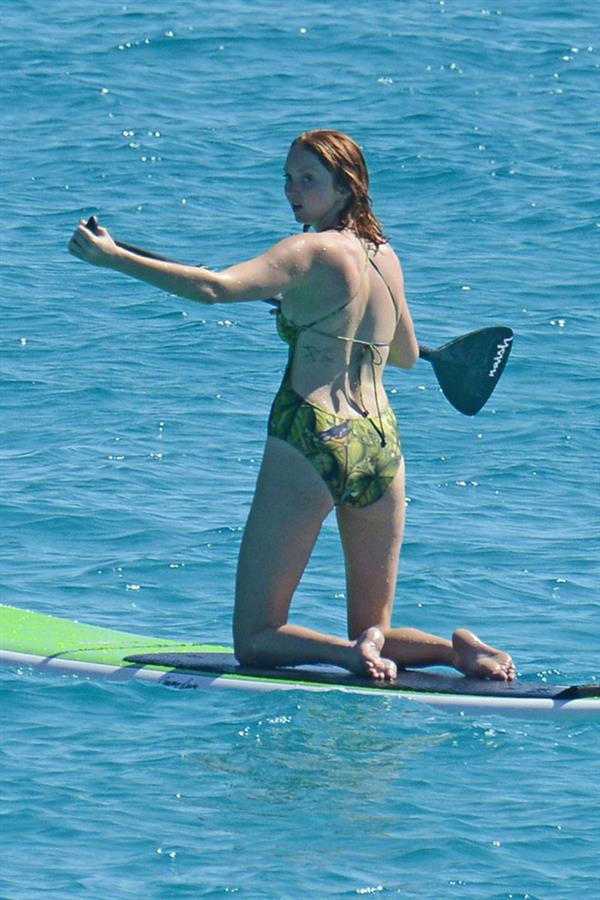 Lily Cole in a bikini - ass
