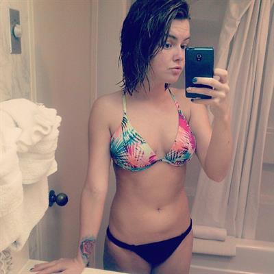 Anonymous in a bikini taking a selfie