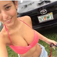 Angie Varona taking a selfie