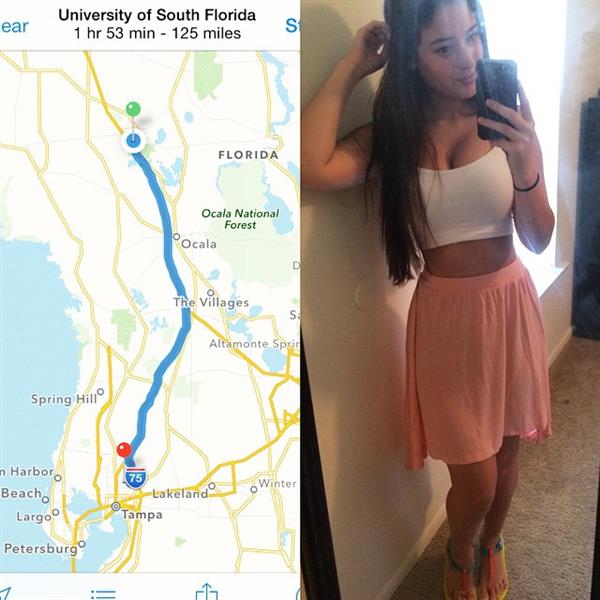 Angie Varona taking a selfie