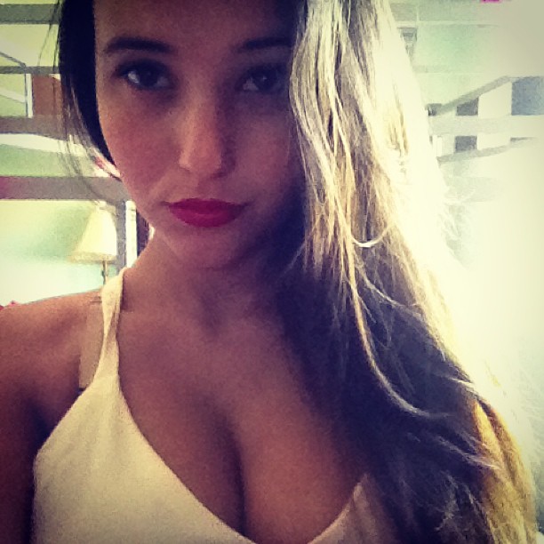 Angie Varona taking a selfie