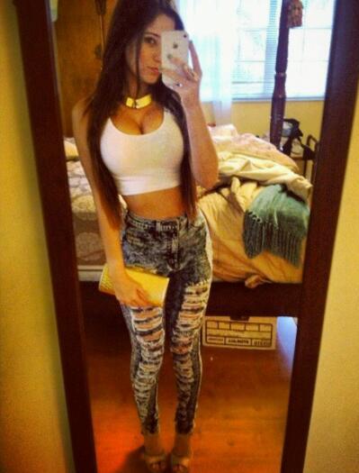 Angie Varona taking a selfie