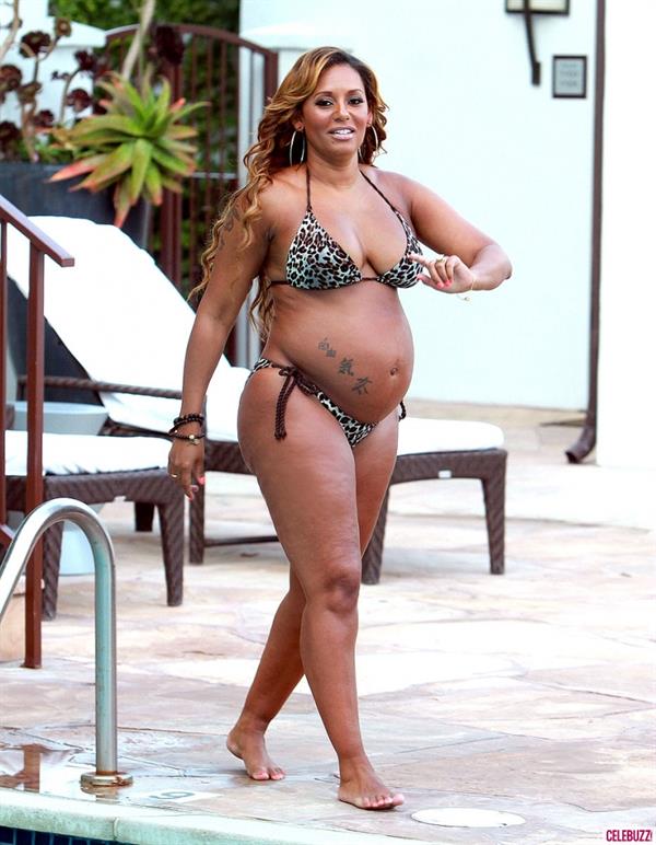 Melanie Brown in a bikini