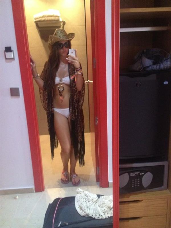 Brooke Vincent in a bikini taking a selfie