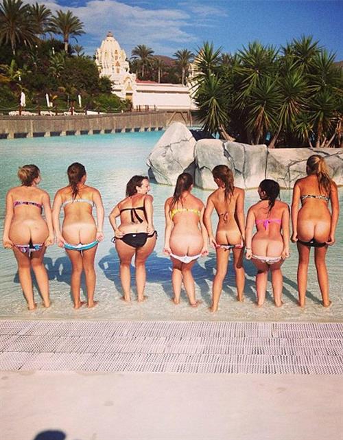 Brooke Vincent in a bikini - ass