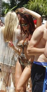 Amy Childs swimsuit candids Marbella May 28, 2011 