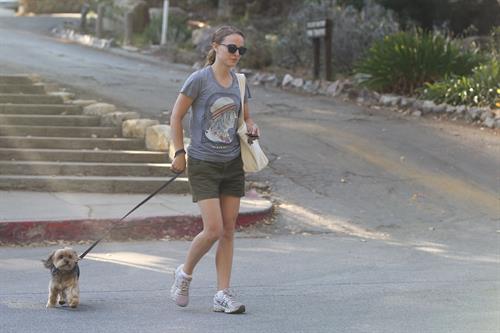 Natalie Portman – walking her dog in LA 8/16/13  