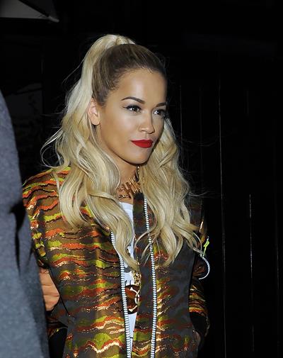 Rita Ora at the Chiltern Firehouse in central London, June 21, 2014