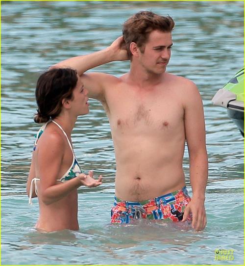 Hayden Christensen in a bikini